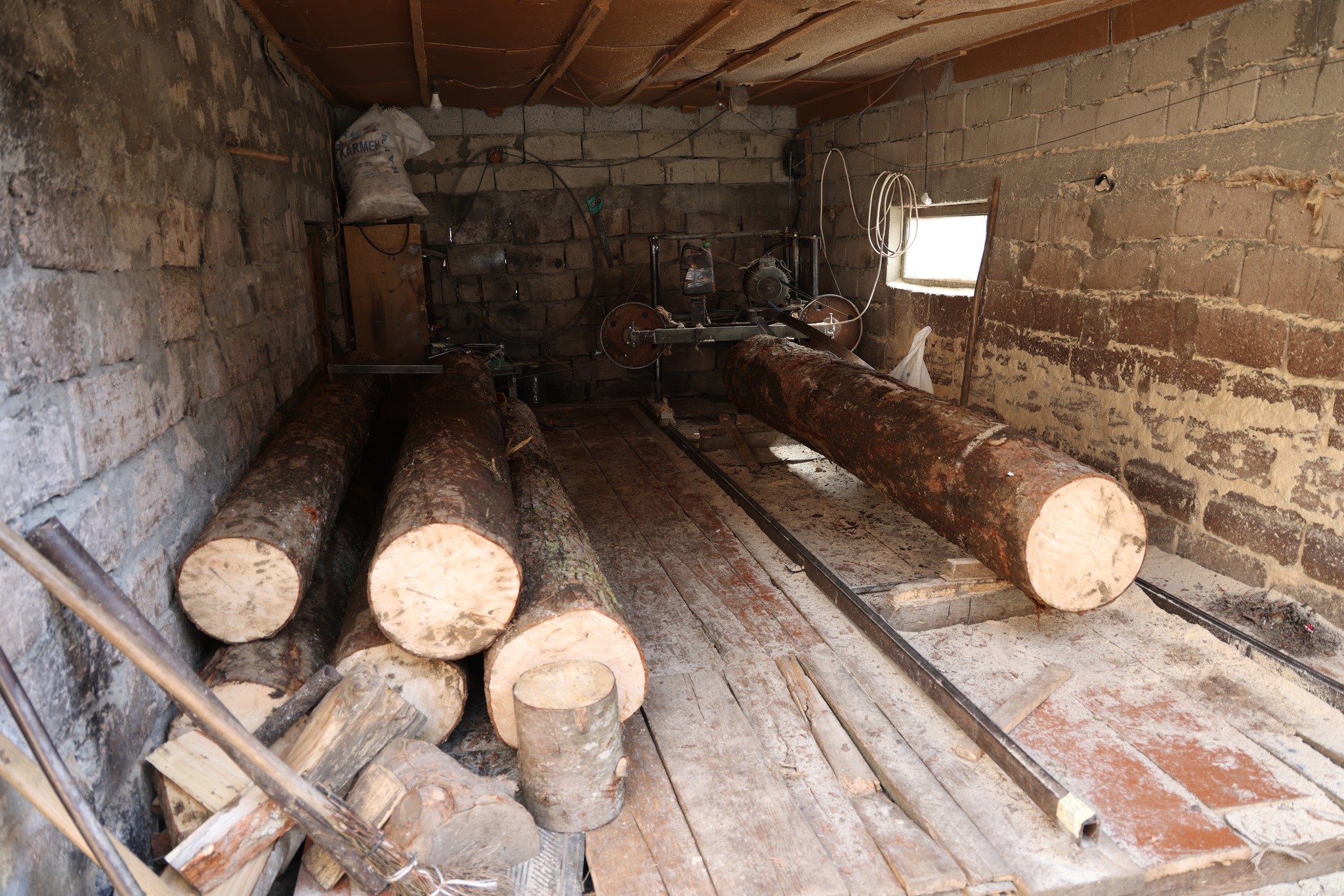 Illegal sawmill in Borjomi