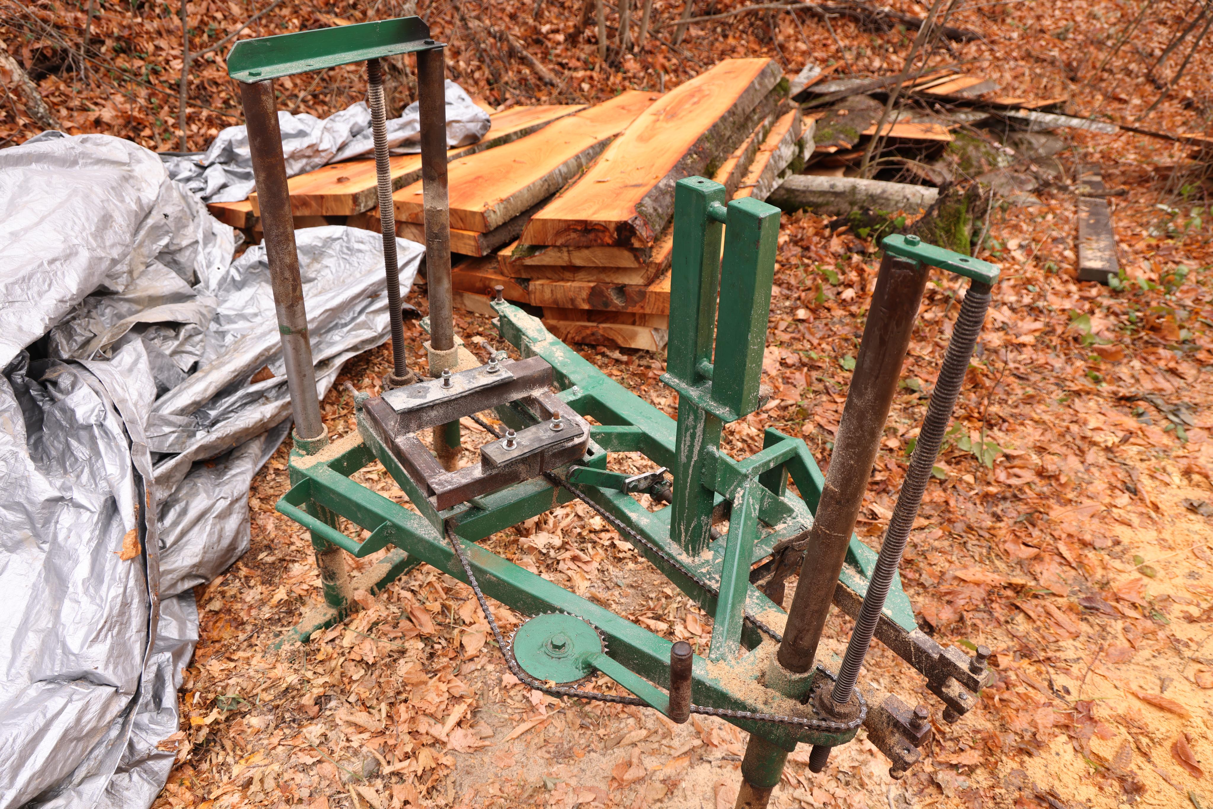 Illegal sawmill and construction timber in Akhmeta