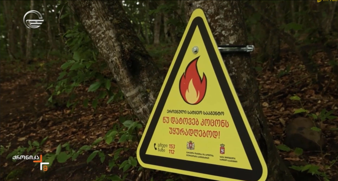 Warning signs in forest edges