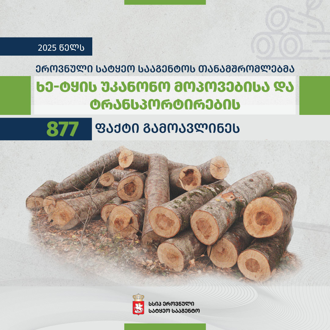 ხე-ტყის უკანონო მოპოვებისა და ტრანსპორტირების 2025 წლის სტატისტიკა
